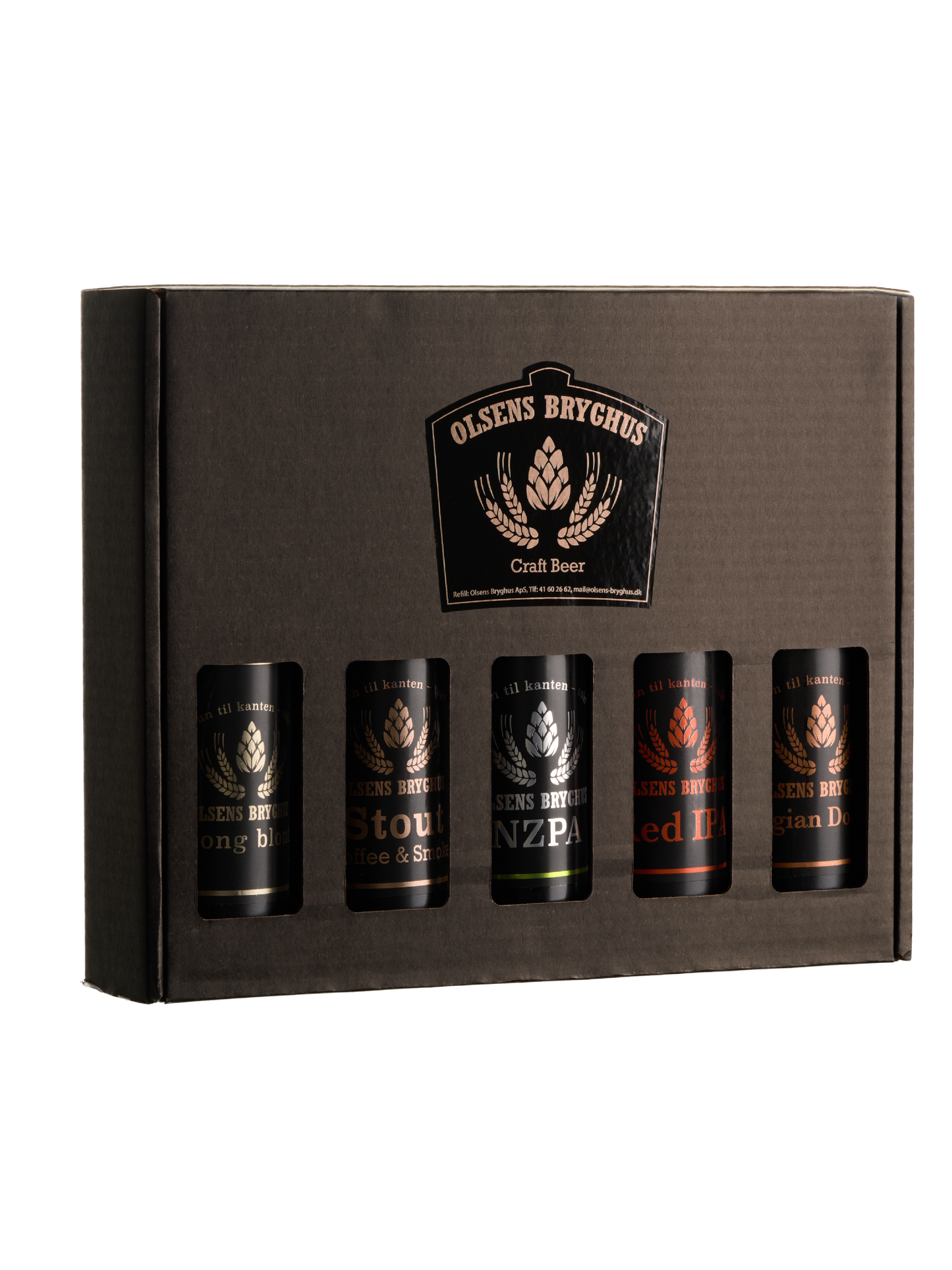 Gaveæske med 5 øl